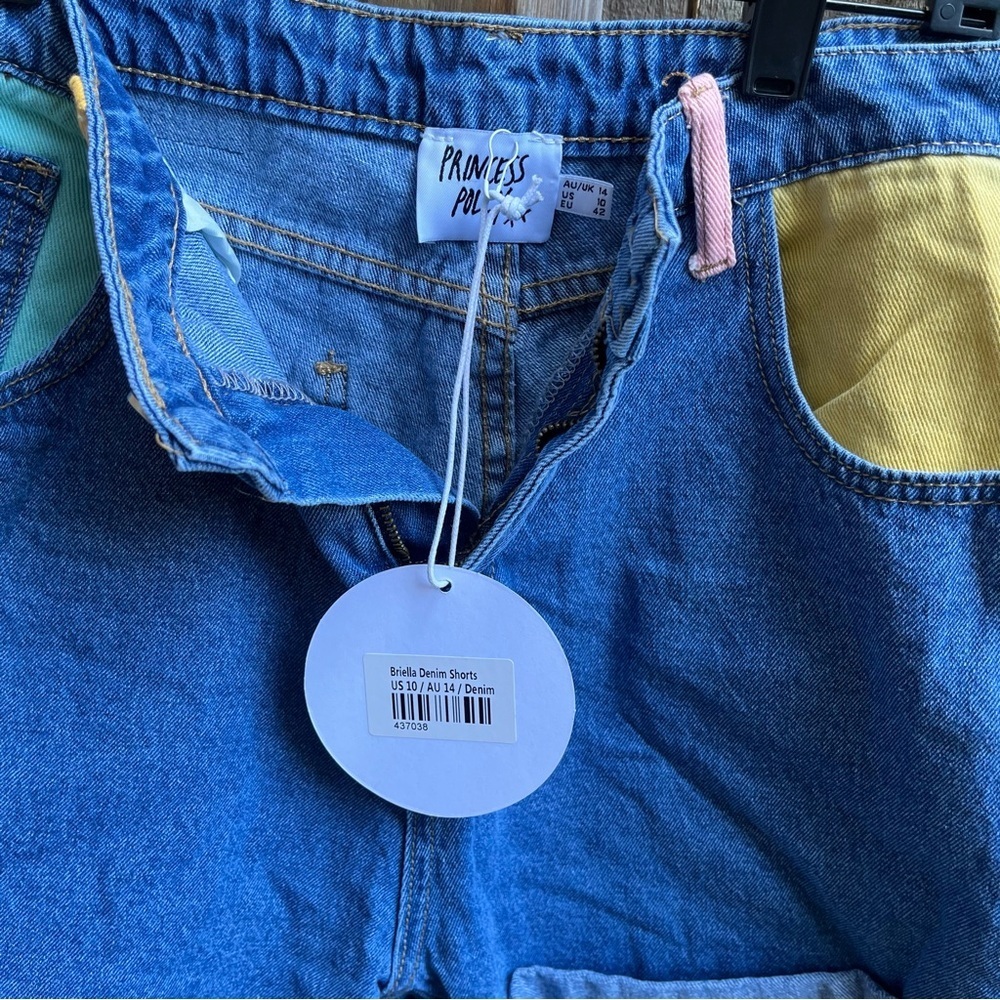 Princess Polly Multicolor Pocket Jean Shorts - Picture 2 of 3